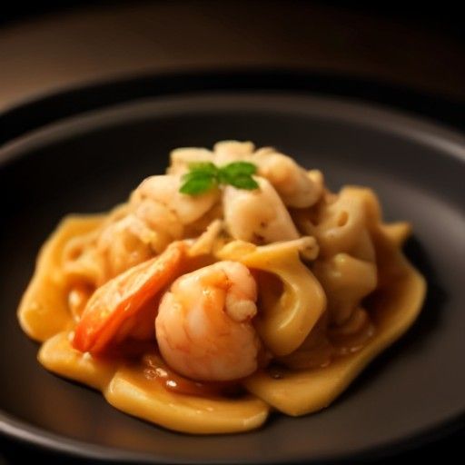 Pappardelle con code di gamberi e porcini